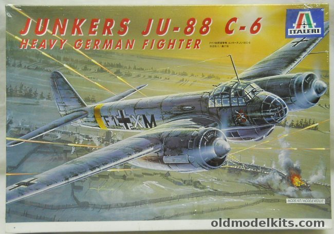 Italeri 1/72 TWO Junkers Ju-88 C-6 Heavy Fighter - (Ju88C6), 022 plastic model kit